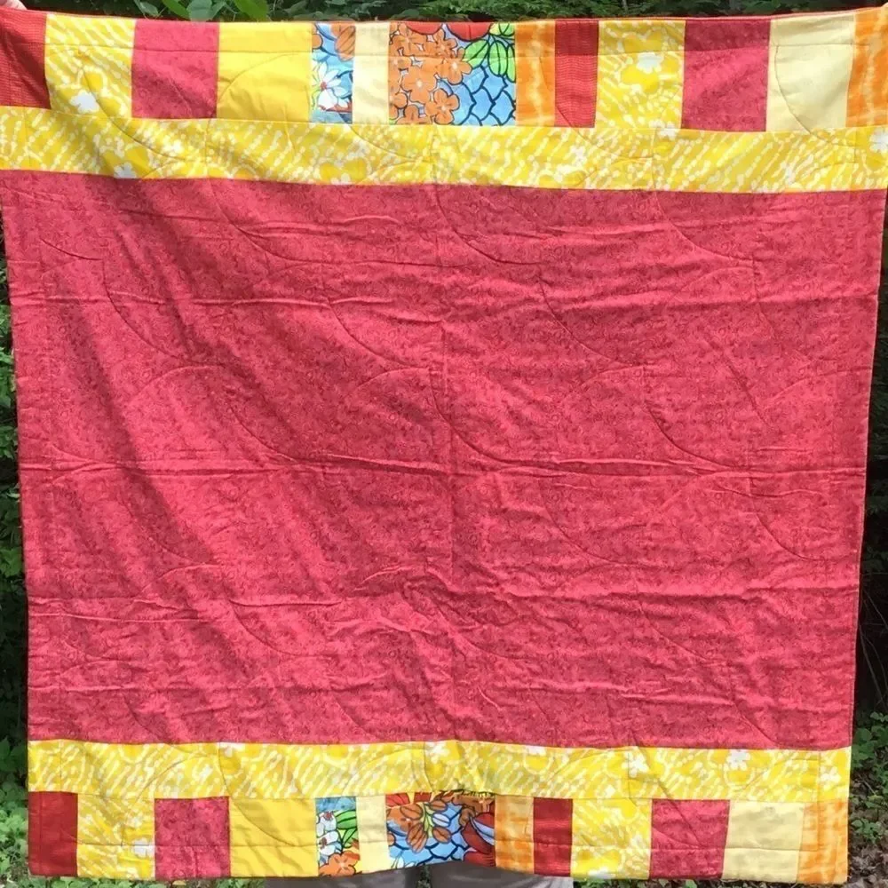 NWT Handcrafted Bright Quilt